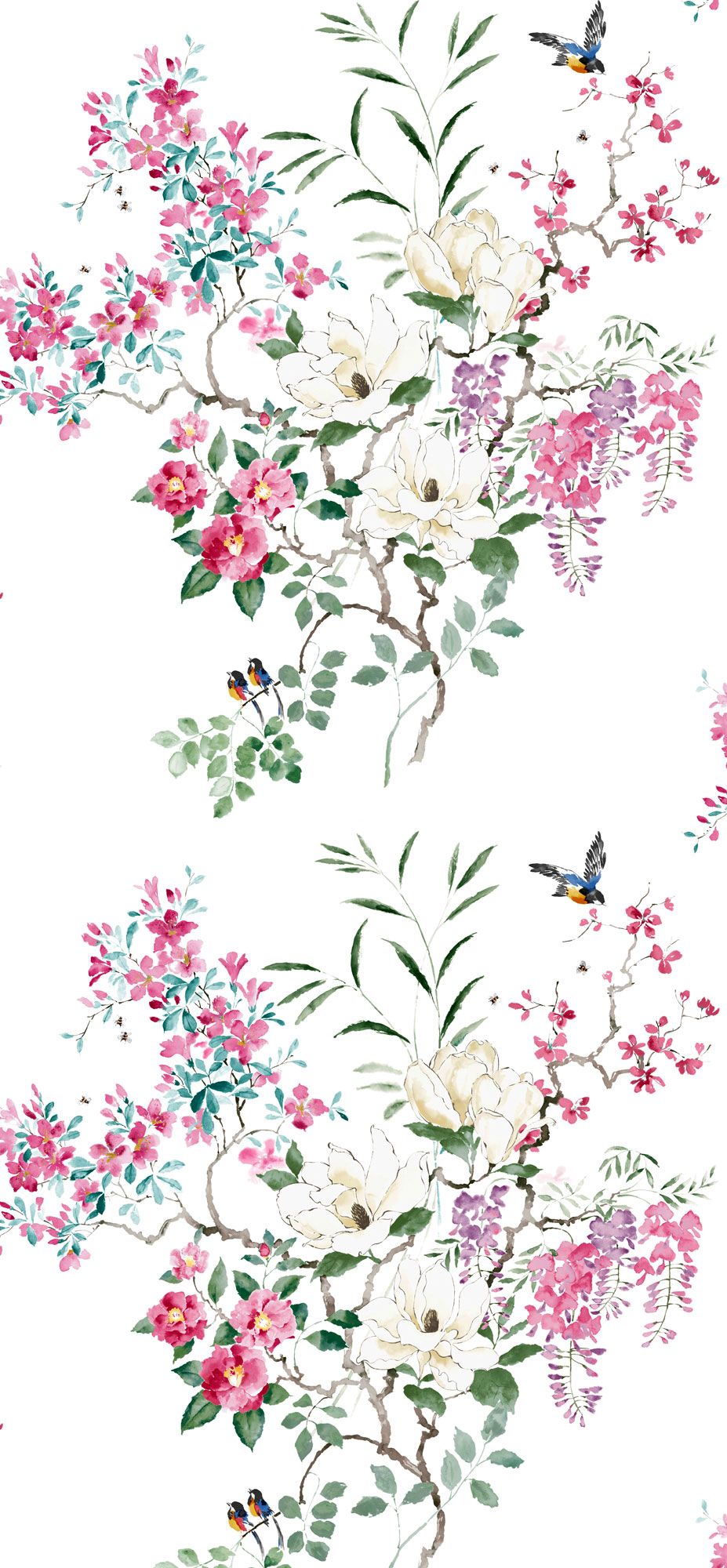 englische Tapete Sanderson Kollektion 2020 Magnolia & Blossom zum online kaufen