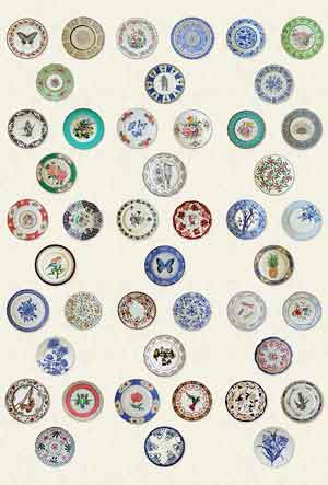 Englische Tapete Ceramica Landhaus Stil Matthew Williamson Osborne and Little online kaufen