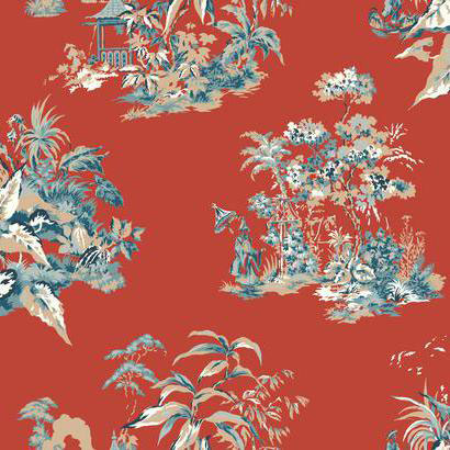 Tapete Palmenmuster: chinesisch exotische Palmen mit Blättern, Palmenblätter im Dschungel