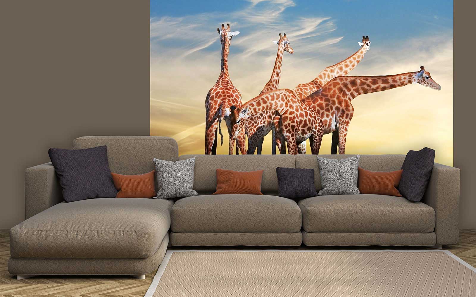 Fototapete Wohnzimmer kaufen online Giraffen Giraffes WG