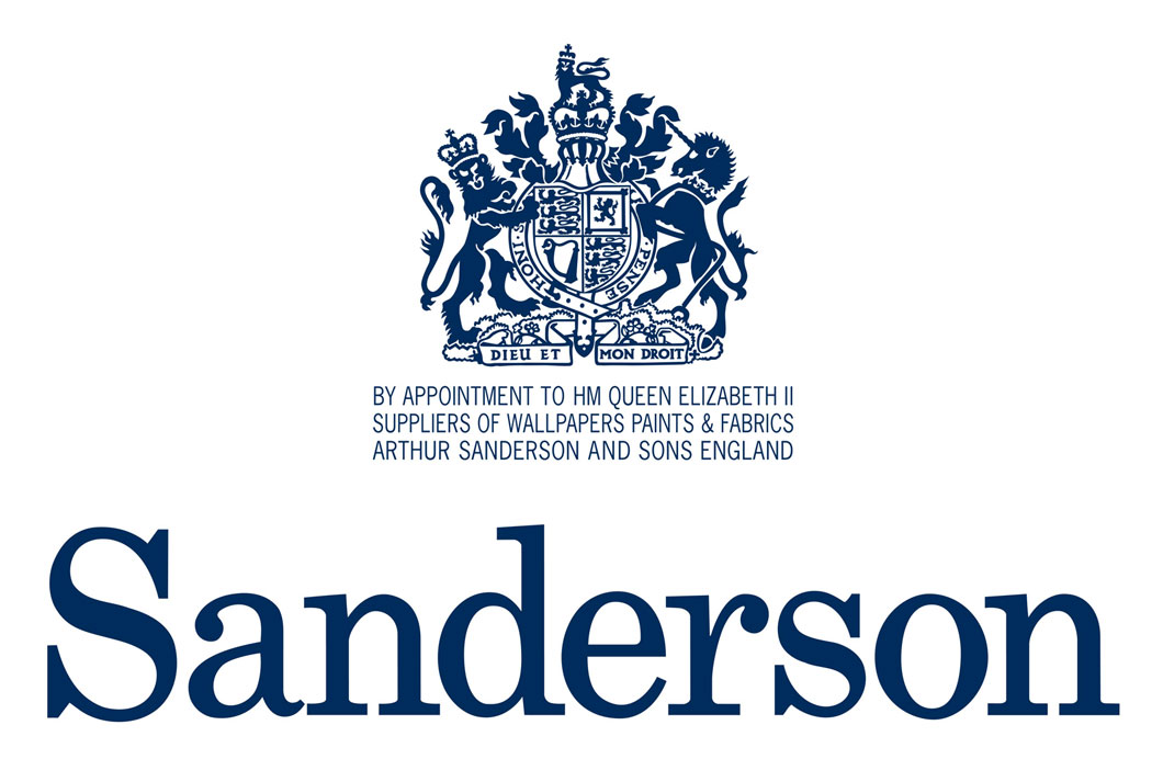 Raumbild englische Tapete und Stoffe Sanderson Palmetto Kollektion 2018 bis 2020 zum online kaufen