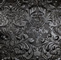 Lincrusta High Gloss Finish - zum Beispiel Tapete Farbe schwarz Hochglanz gestrichen