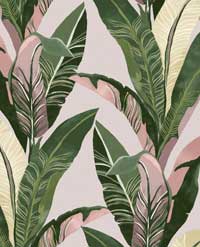 Vliestapete Palmen grün rosa online kaufen