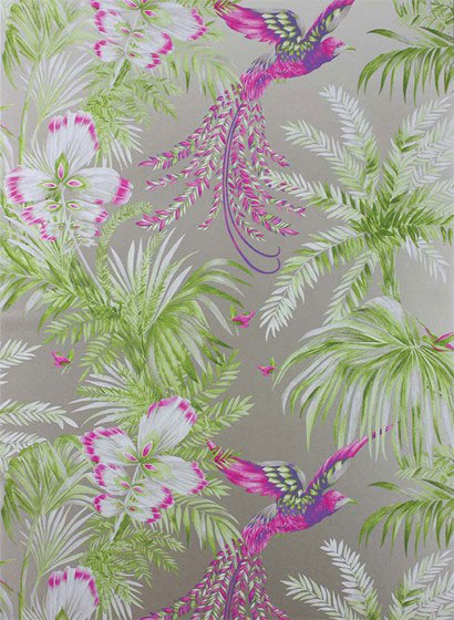 Tapete Palmenmuster: Palmen mit grünen Blättern, Palmenblätter grün im Dschungel