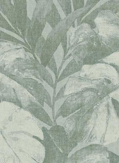 Tapete Palmenmuster Arte: Palmen mit grünen Blättern, Palmenblätter grün im Dschungel